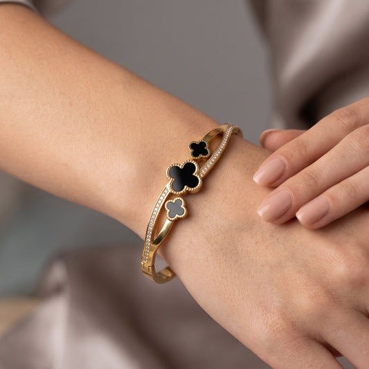 Ladies Bracelet - Floral Enamel Bangle