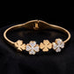 Ladies Bracelet - Zircon Stone Gold Bangle