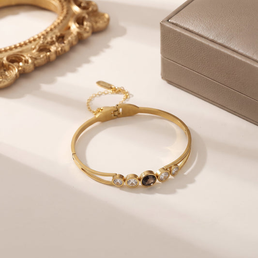 Ladies Bracelet - Elegant Gold Bangle