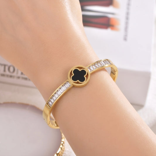 Ladies Bracelet - Antique Oxidized Silver Kada